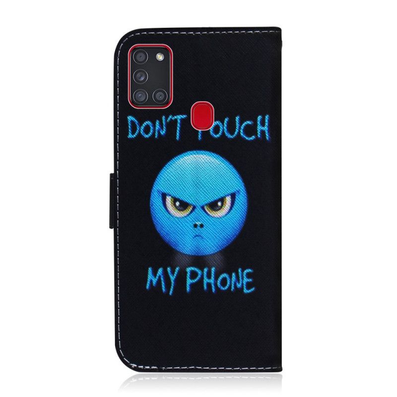 Flip Cover Læder Samsung Galaxy A21s Emoji-Telefon