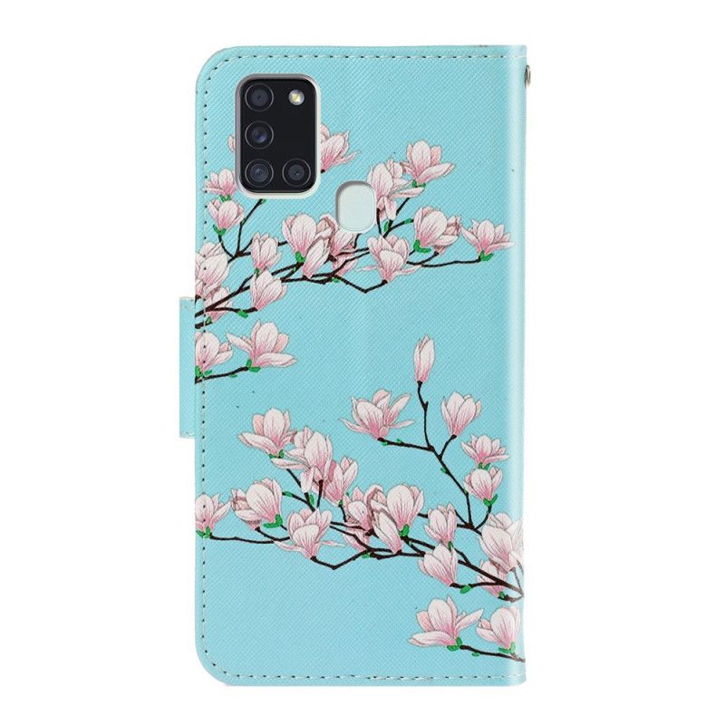 Flip Cover Læder Samsung Galaxy A21s G-Streng