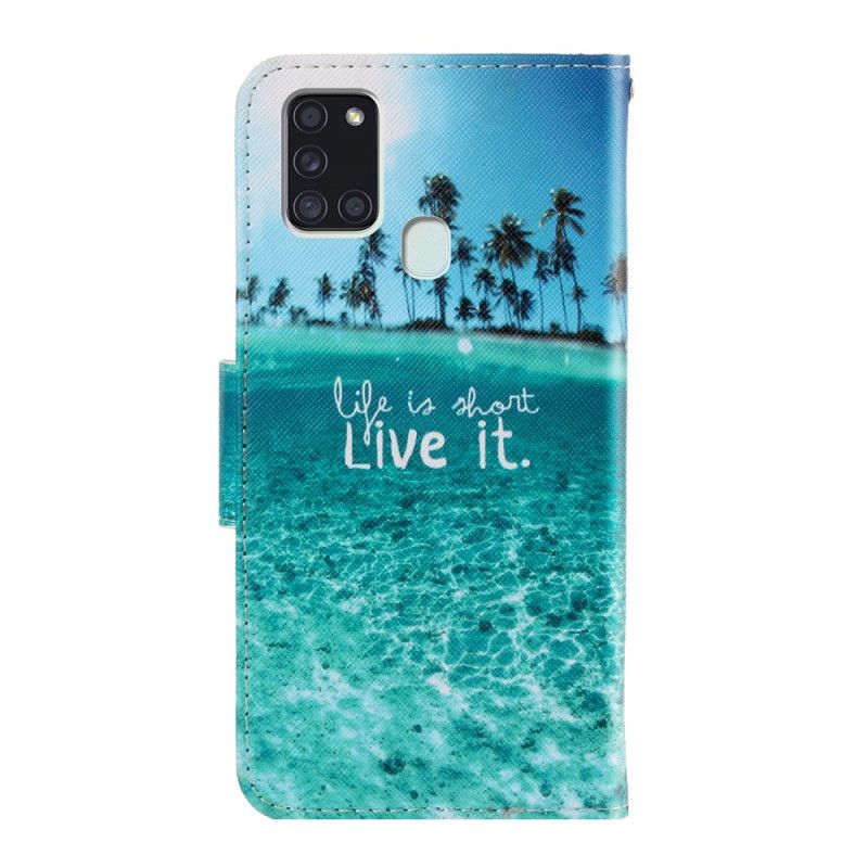 Flip Cover Læder Samsung Galaxy A21s Live It Thong Original