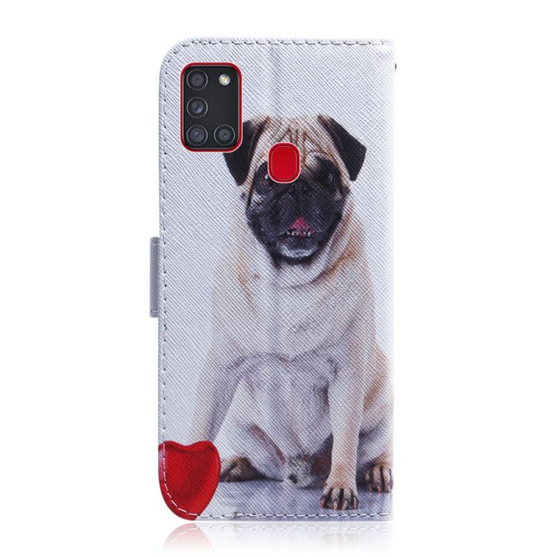 Flip Cover Samsung Galaxy A21s Mobilcover Mops Hund