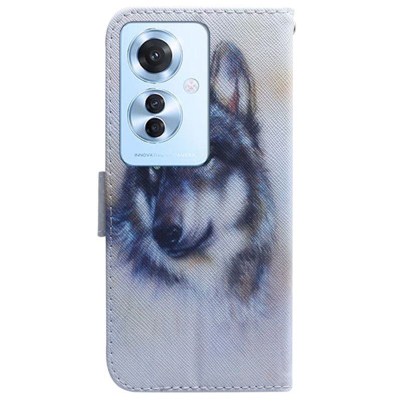 Flip Cover Oppo Reno 11f 5g Akvarelulv