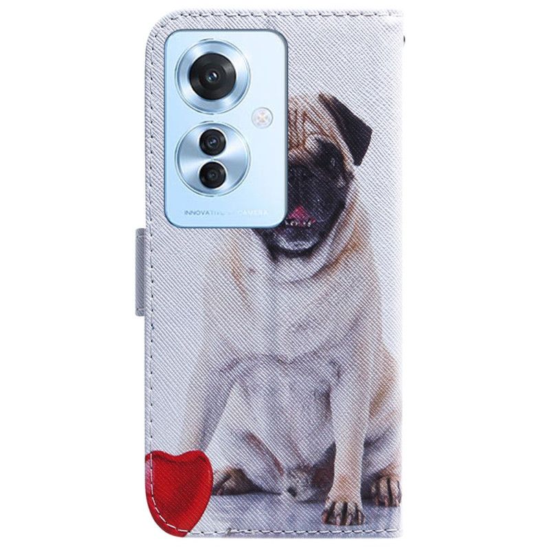 Flip Cover Oppo Reno 11f 5g Mops Hund