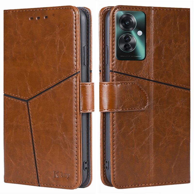 Flip Cover Oppo Reno 11f 5g Retro Geometrisk Mønster