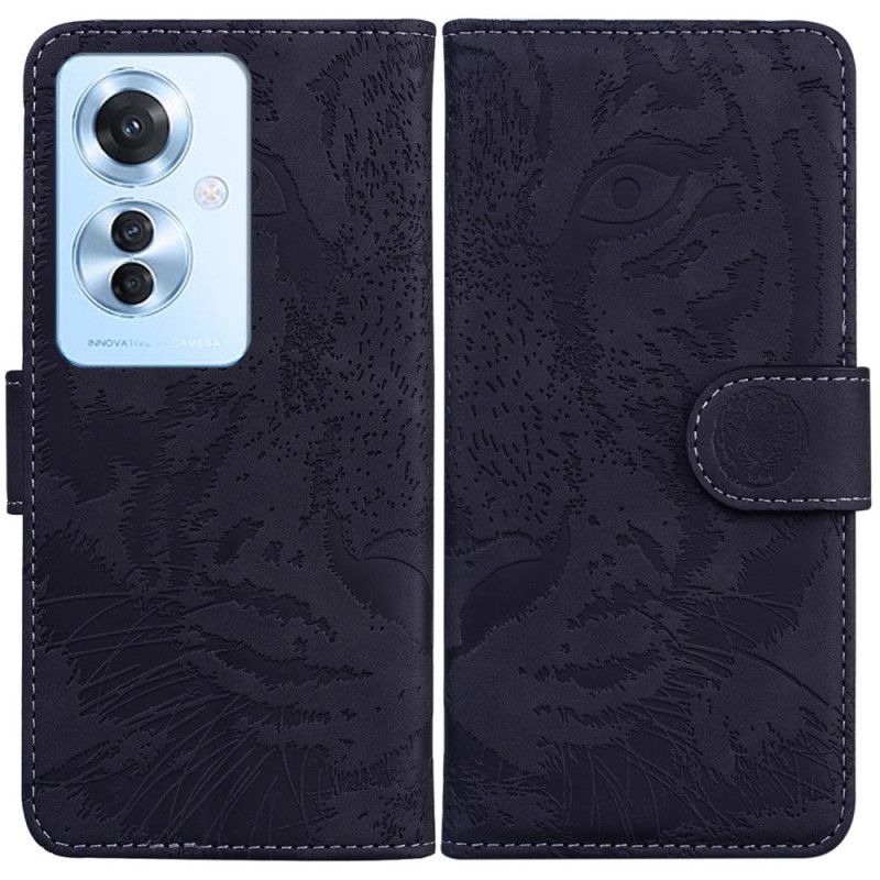 Flip Cover Oppo Reno 11f 5g Tiger Footprint