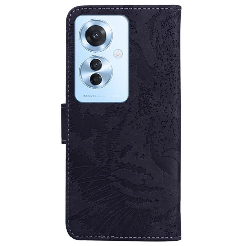 Flip Cover Oppo Reno 11f 5g Tiger Footprint