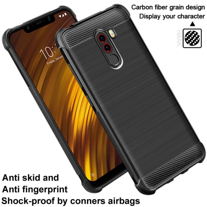 Cover for Xiaomi Pocophone F1 Imak Børstet Kulfiber