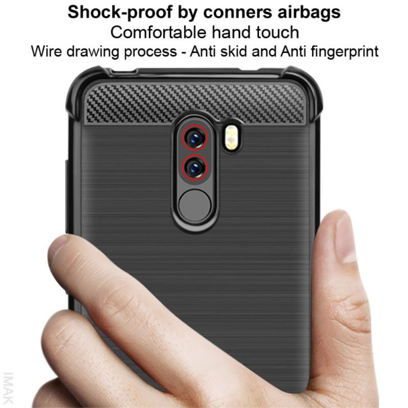 Cover for Xiaomi Pocophone F1 Imak Børstet Kulfiber