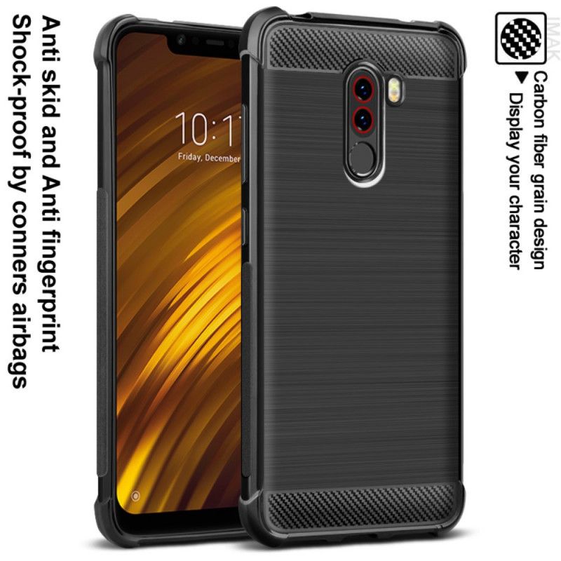 Cover for Xiaomi Pocophone F1 Imak Børstet Kulfiber