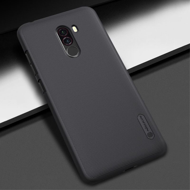 Cover for Xiaomi Pocophone F1 Sort Stiv Frostet Nillkin