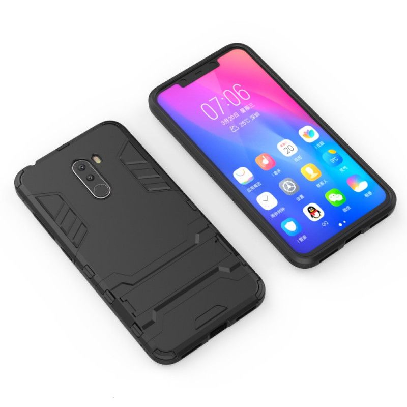 Cover for Xiaomi Pocophone F1 Sort Ultrabestandig Tunge