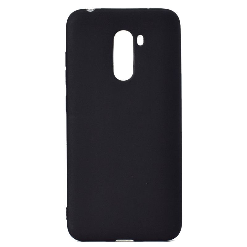 Cover Xiaomi Pocophone F1 Sort Blød Mat Silikone