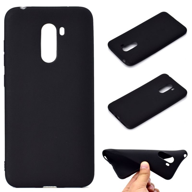 Cover Xiaomi Pocophone F1 Sort Blød Mat Silikone