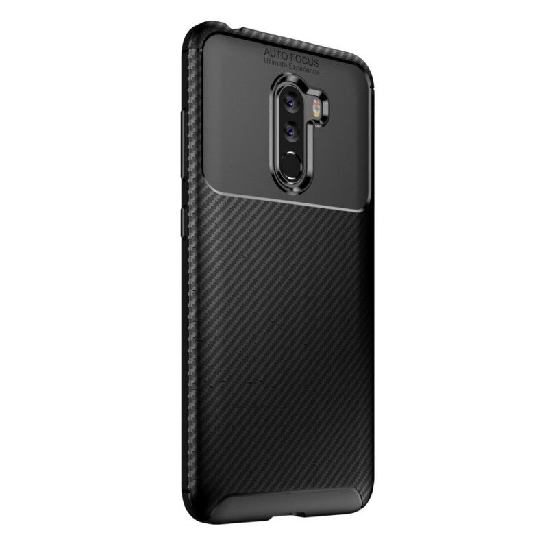 Cover Xiaomi Pocophone F1 Sort Fleksibel Kulfiber