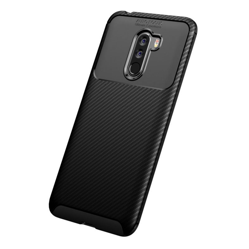 Cover Xiaomi Pocophone F1 Sort Fleksibel Kulfiber