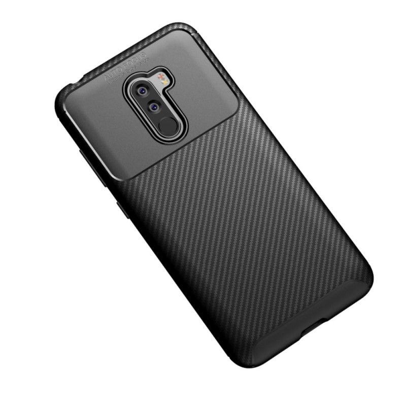 Cover Xiaomi Pocophone F1 Sort Fleksibel Kulfiber