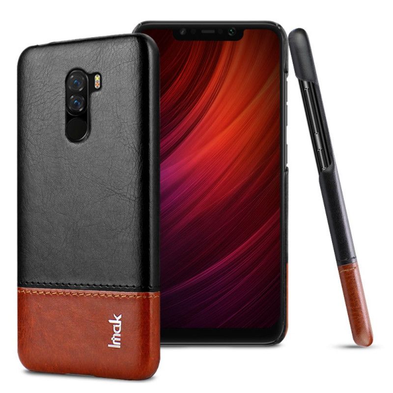 Cover Xiaomi Pocophone F1 Sort Imak Ruiyi Serie Læder Effekt Beskyttelse