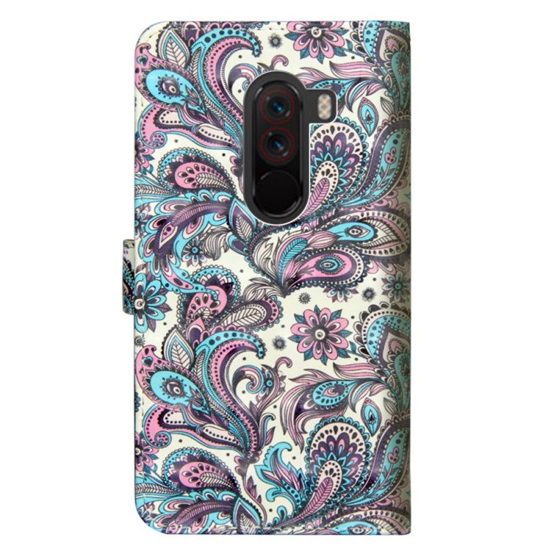 Flip Cover Læder Xiaomi Pocophone F1 Mønstrede Blomster