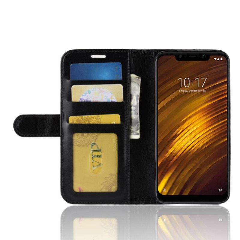 Flip Cover Læder Xiaomi Pocophone F1 Sort Ultra Kunstlæder Beskyttelse