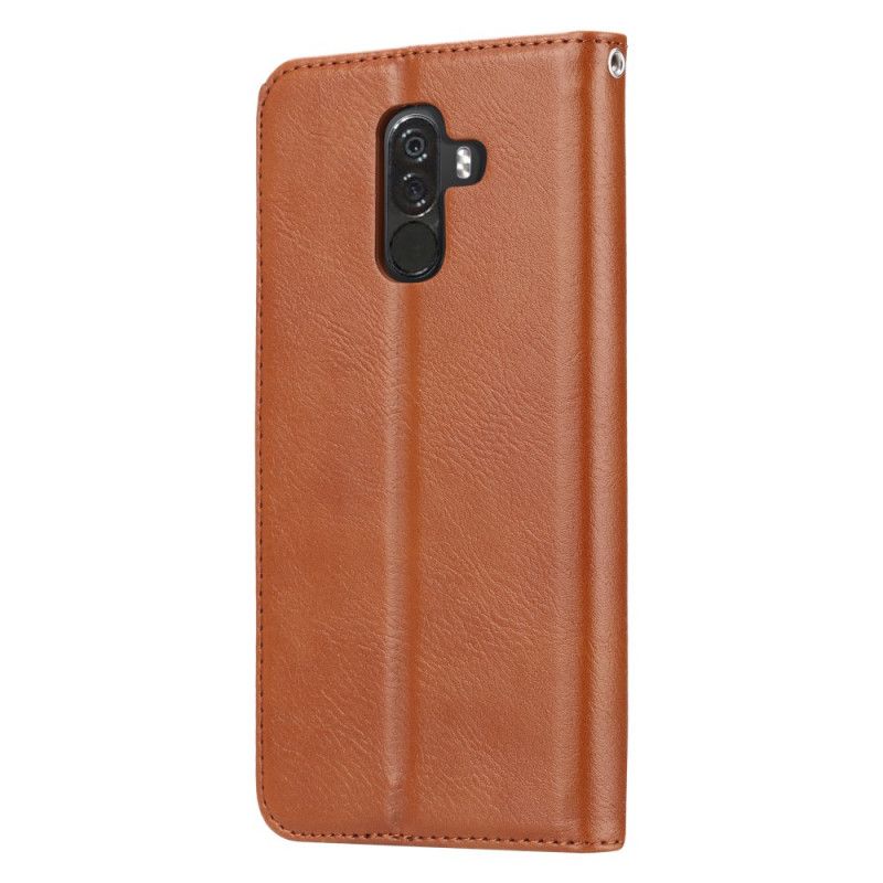 Læder Cover for Xiaomi Pocophone F1 Sort Kortholder I Kunstlæder