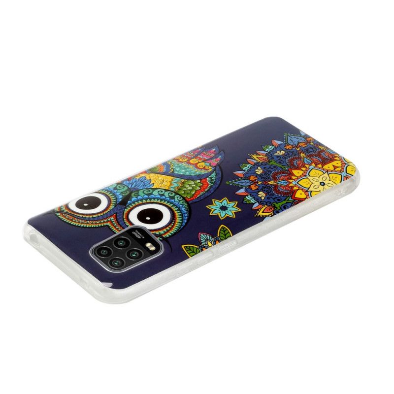 Cover for Xiaomi Mi 10 Lite Fluorescerende Mandala Ugle