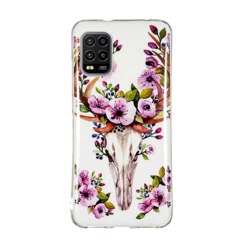 Cover Xiaomi Mi 10 Lite Fluorescerende Blomstret Elg Original