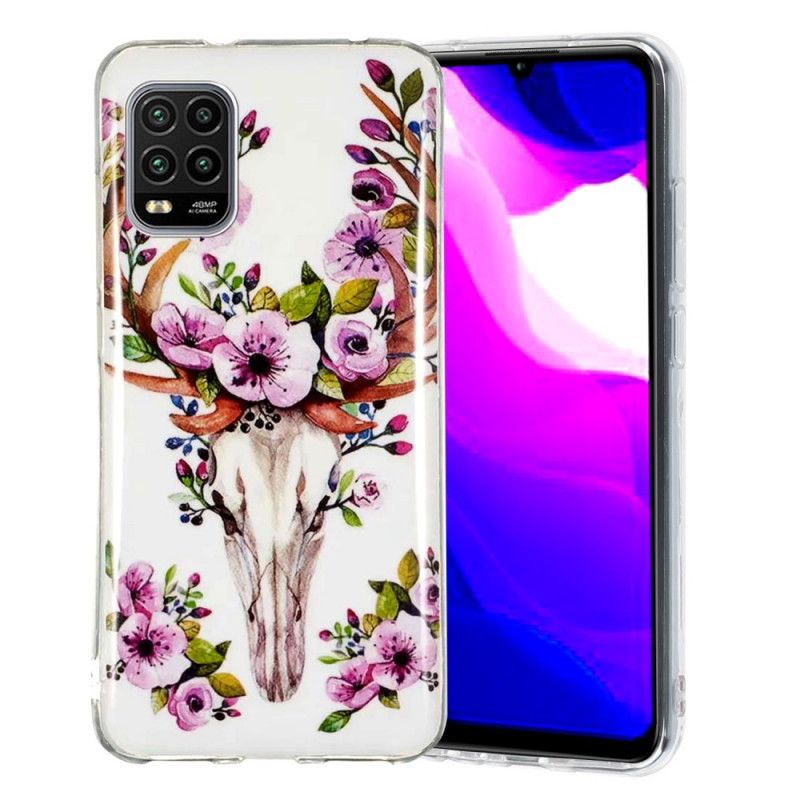 Cover Xiaomi Mi 10 Lite Fluorescerende Blomstret Elg Original