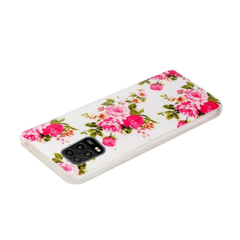 Cover Xiaomi Mi 10 Lite Mobilcover Fluorescerende Frihedsblomster