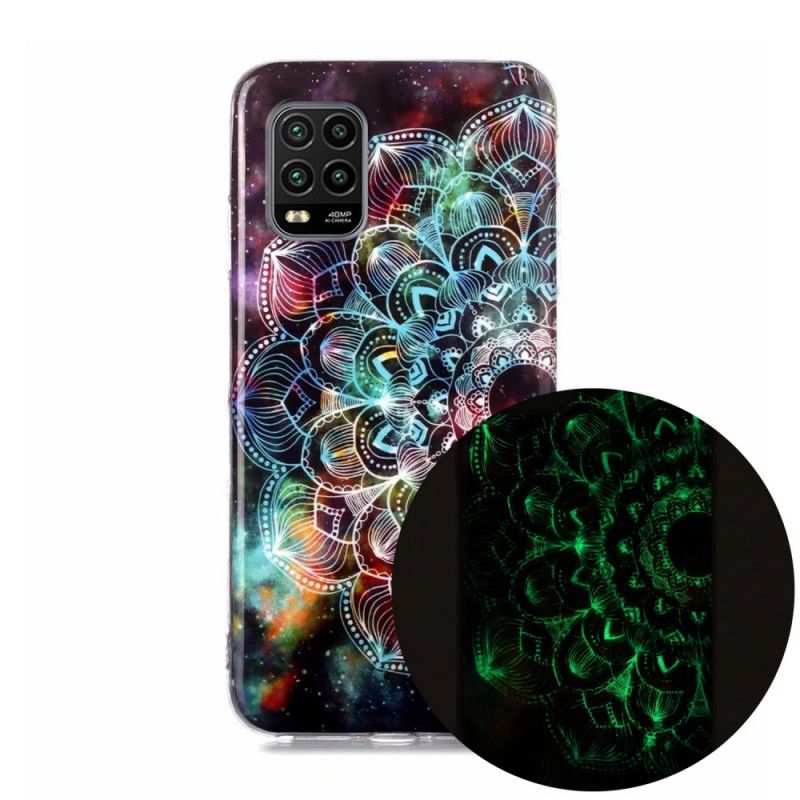 Cover Xiaomi Mi 10 Lite Sort Fluorescerende Blomster