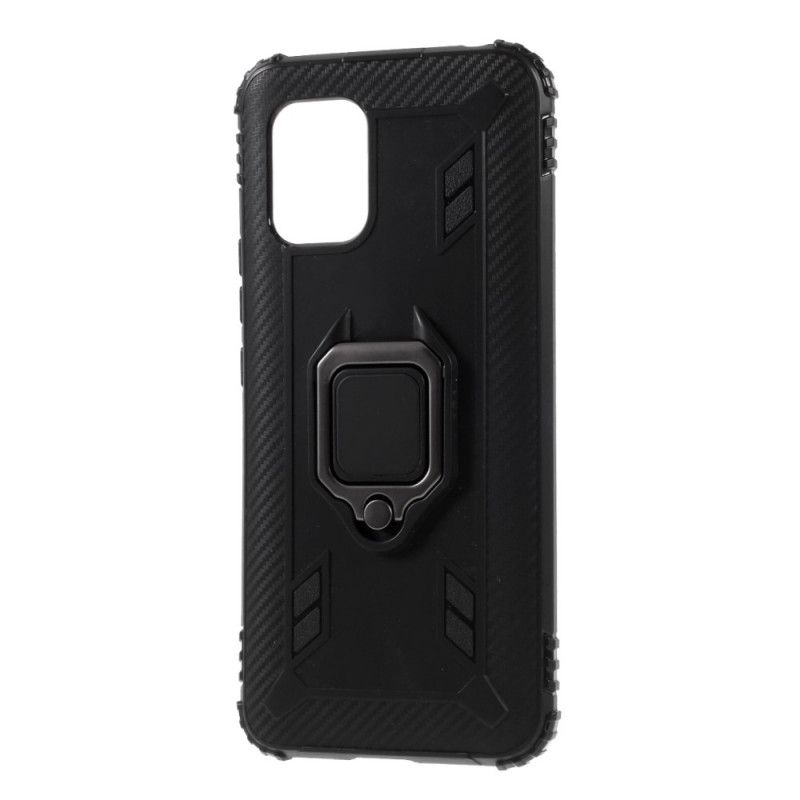 Cover Xiaomi Mi 10 Lite Sort Mobilcover Kulfiberring Og Stil