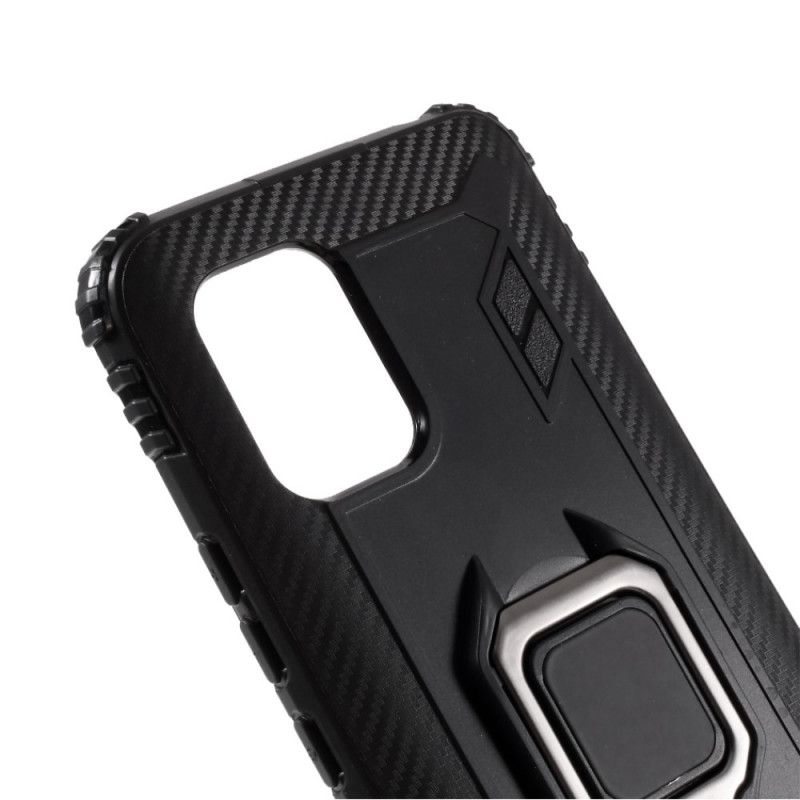 Cover Xiaomi Mi 10 Lite Sort Mobilcover Kulfiberring Og Stil