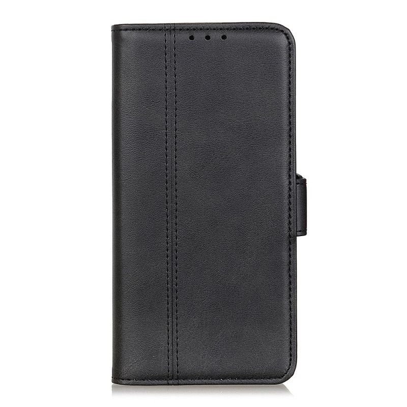 Flip Cover Xiaomi Mi 10 Lite Sort Syede Sømme