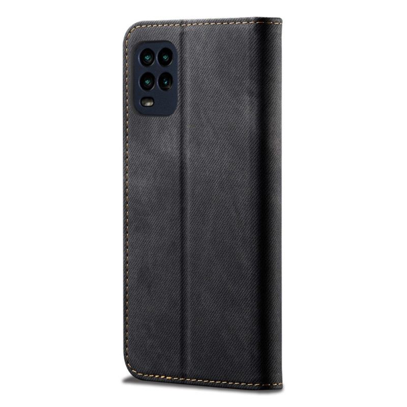 Læder Cover Xiaomi Mi 10 Lite Sort Jeansstof