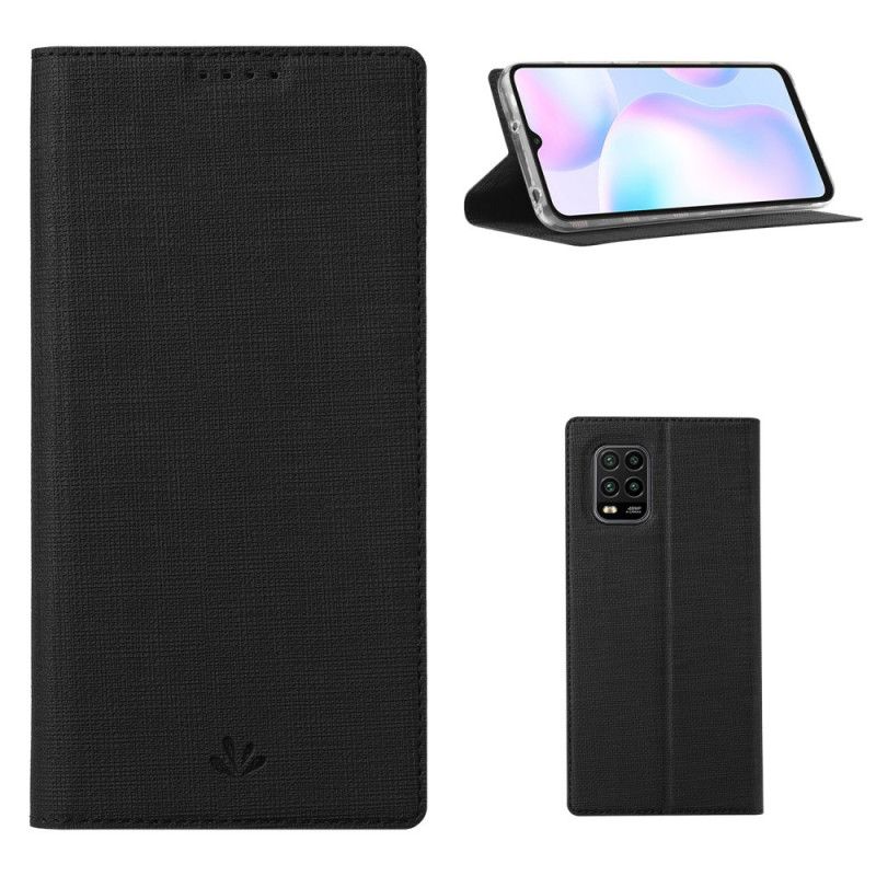 Læder Cover Xiaomi Mi 10 Lite Sort Struktureret Vili Dmx Original