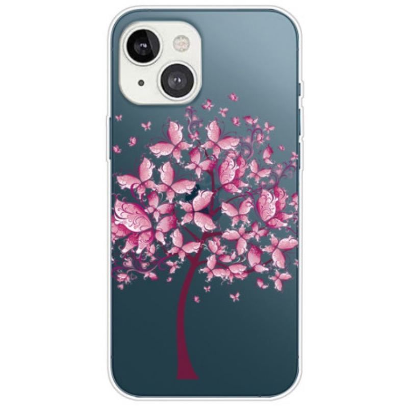 Cover iPhone 14 Plus Gennemsigtigt Sommerfugletræ