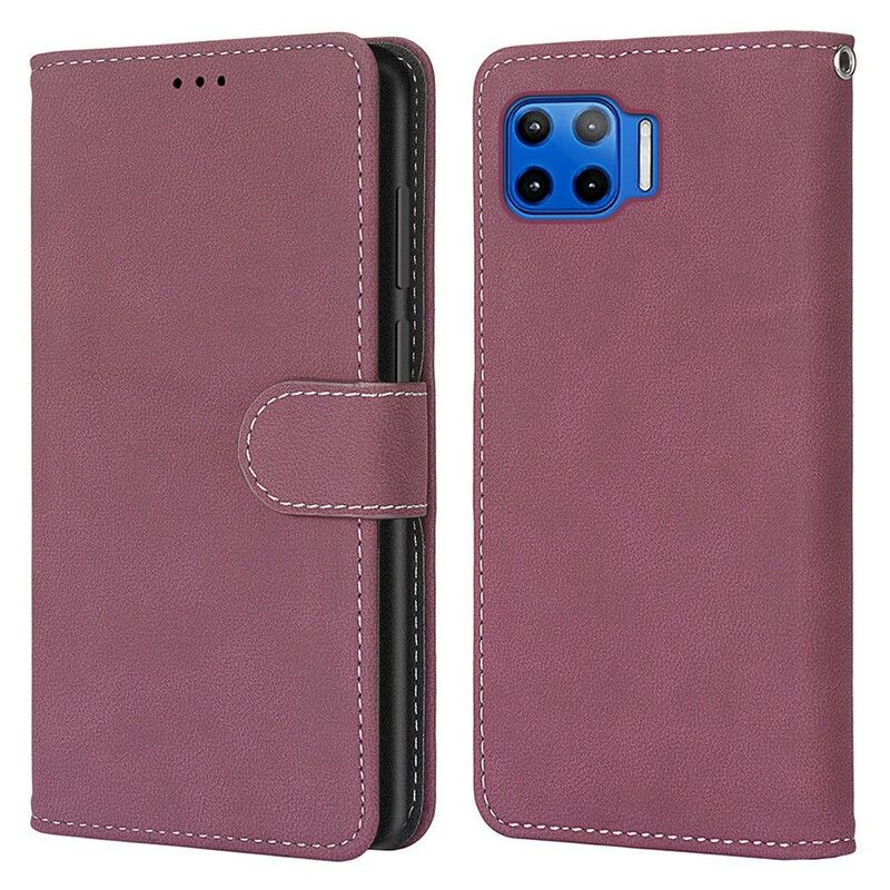 Flip Cover Moto G 5g Plus Læderstil Vintage Couture