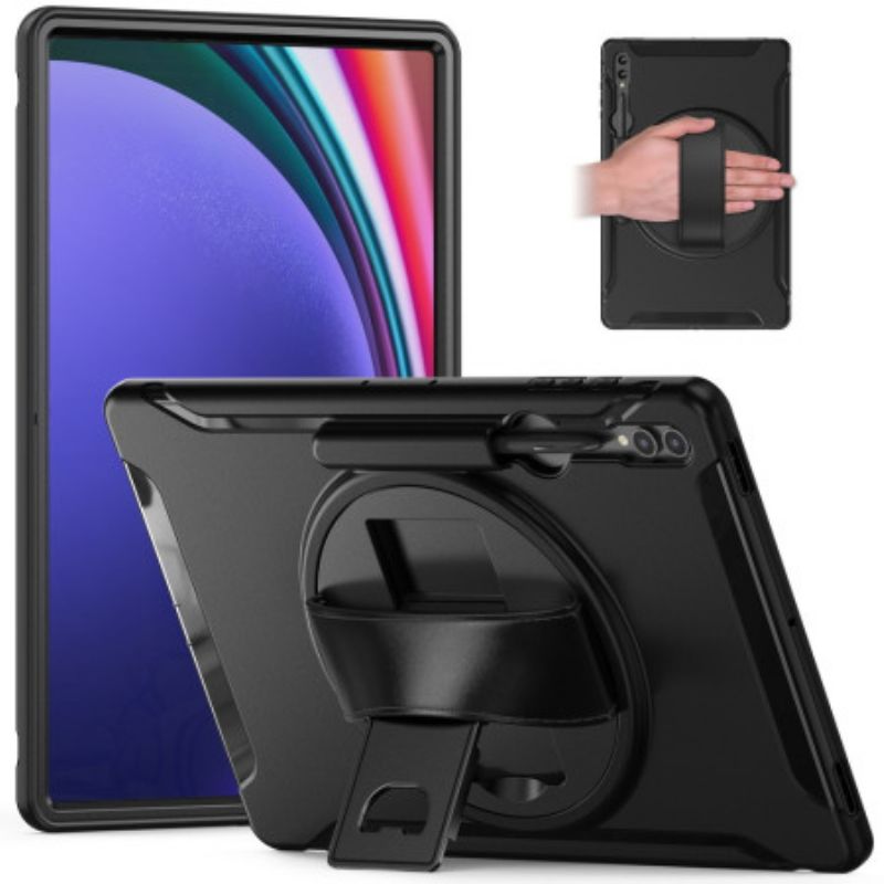 Cover Til Samsung Galaxy Tab S9 Ultra Roterende Støtte Og Manuel Rem