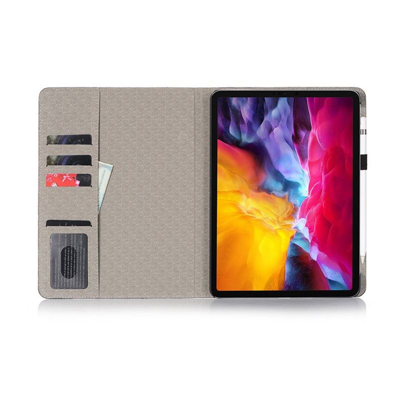 Flip Cover Læder for iPad Pro 12.9" (2018) (2020) Sort Krokodillehud