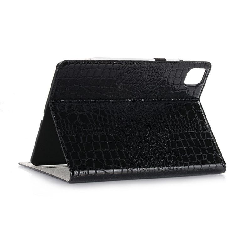 Flip Cover Læder for iPad Pro 12.9" (2018) (2020) Sort Krokodillehud