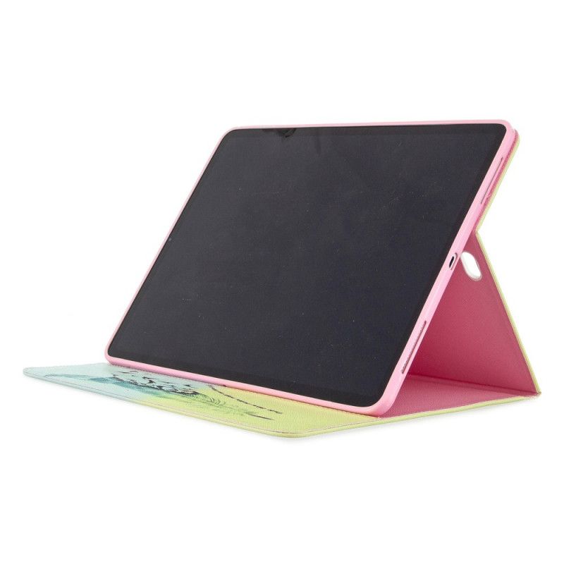 Flip Cover Læder iPad Pro 12.9" (2018) (2020) Fjermønster