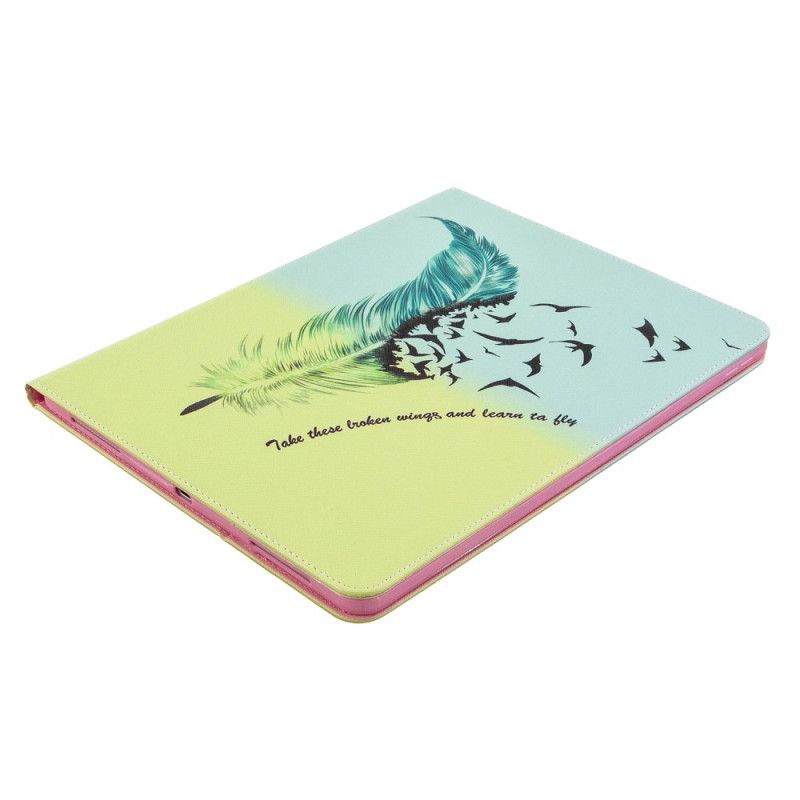 Flip Cover Læder iPad Pro 12.9" (2018) (2020) Fjermønster