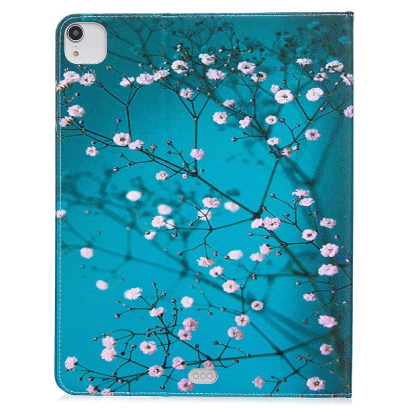 Flip Cover Læder iPad Pro 12.9" (2018) (2020) Sakura Træ Print Mønster Original