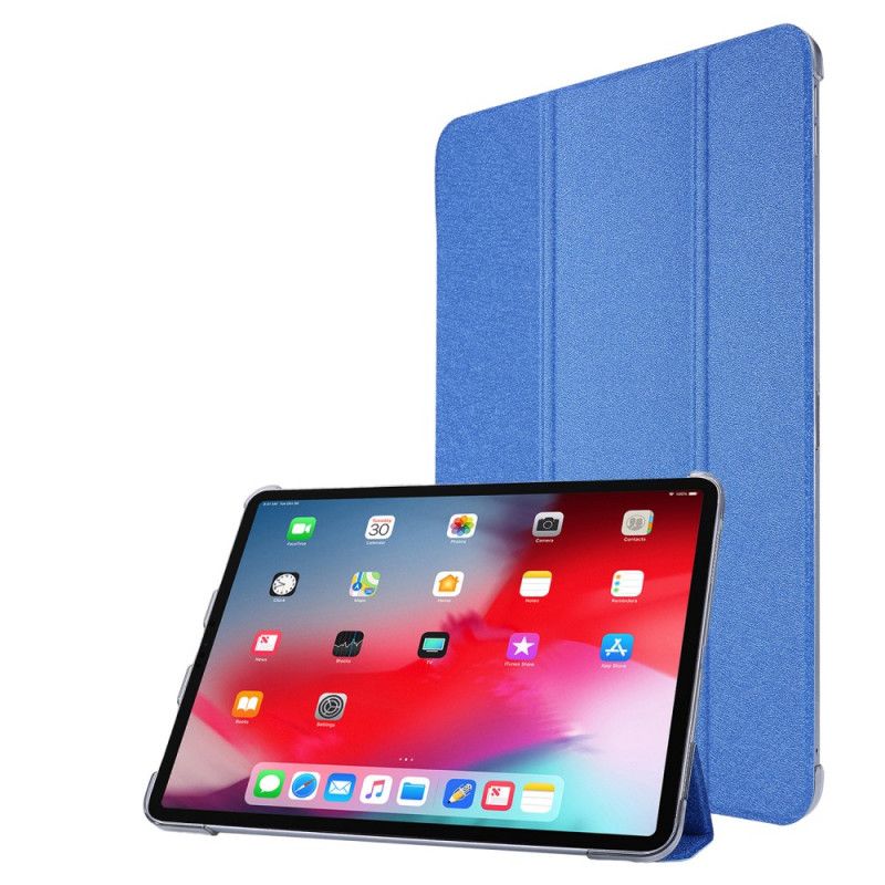 Smart Taske iPad Pro 12.9" (2018) (2020) Sort Silke Tekstur I Imiteret Læder