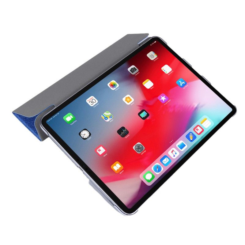 Smart Taske iPad Pro 12.9" (2018) (2020) Sort Silke Tekstur I Imiteret Læder