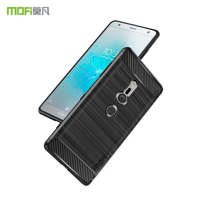 Cover Sony Xperia XZ2 Sort Mofi Børstet Kulfiber Original