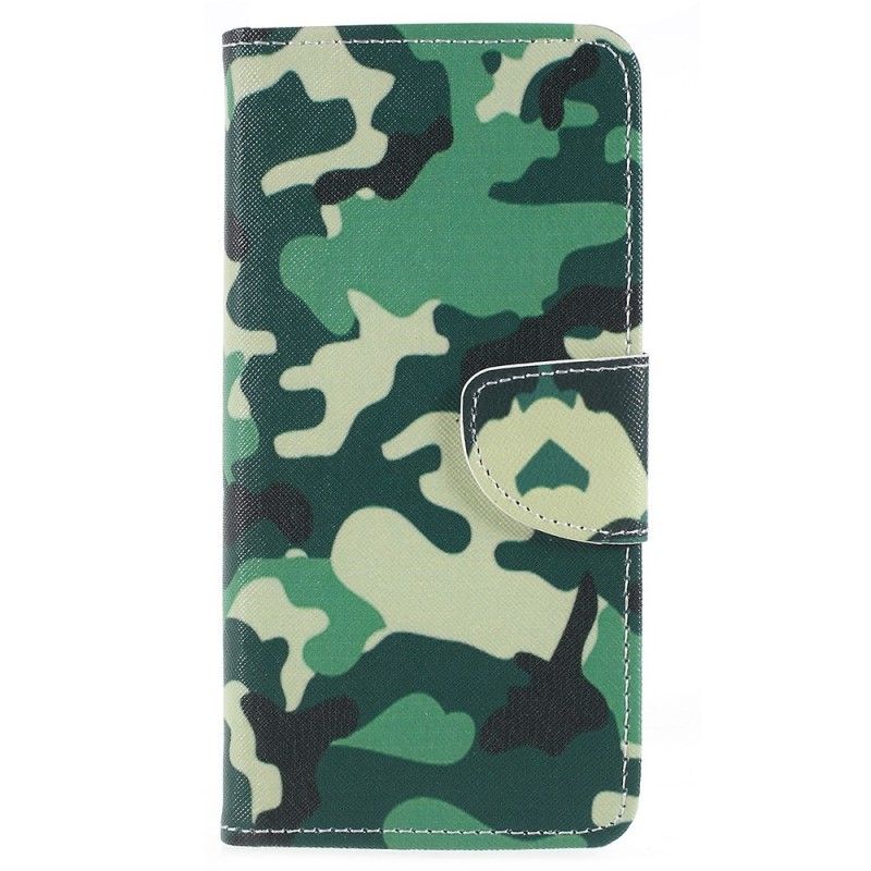 Flip Cover Læder for Sony Xperia XZ2 Militær Camouflage