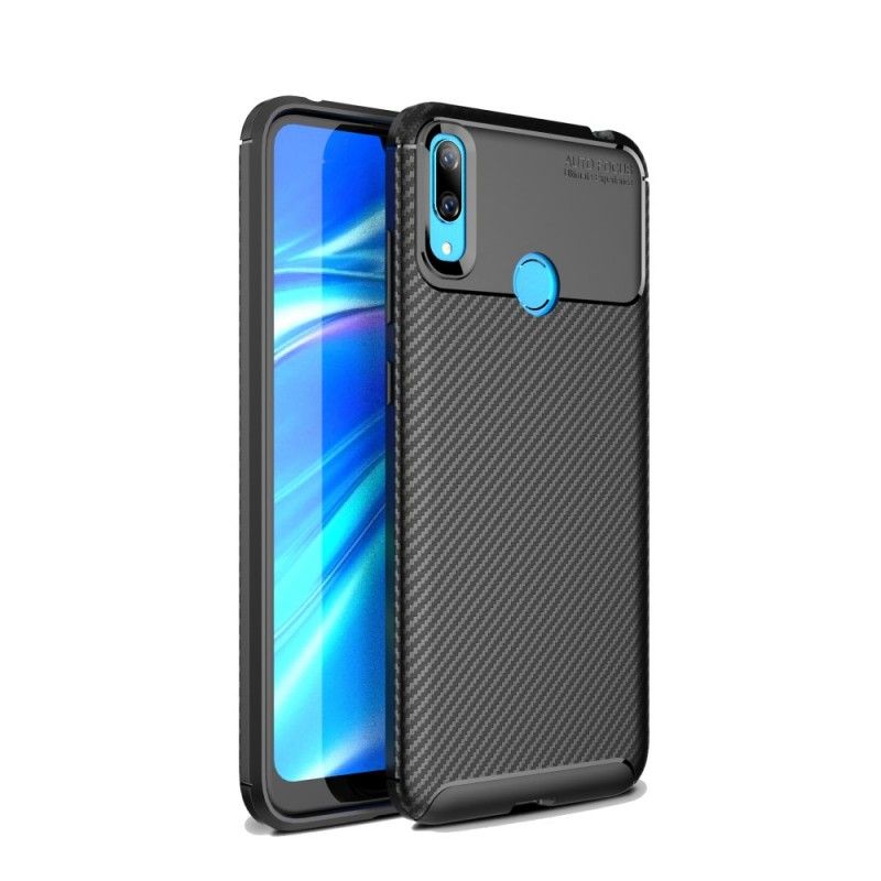 Cover Huawei Y7 2019 Brun Fleksibel Kulfibertekstur