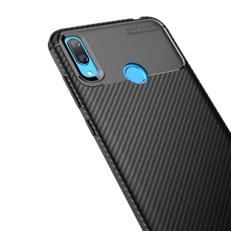 Cover Huawei Y7 2019 Brun Fleksibel Kulfibertekstur