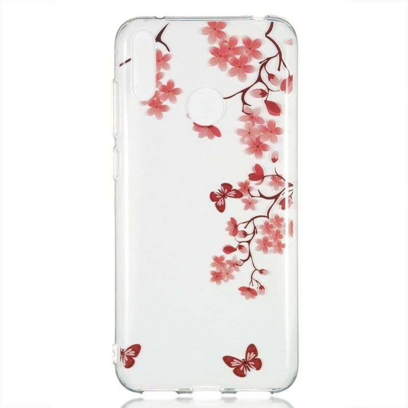 Cover Huawei Y7 2019 Gennemsigtigt Blomstrende Træ