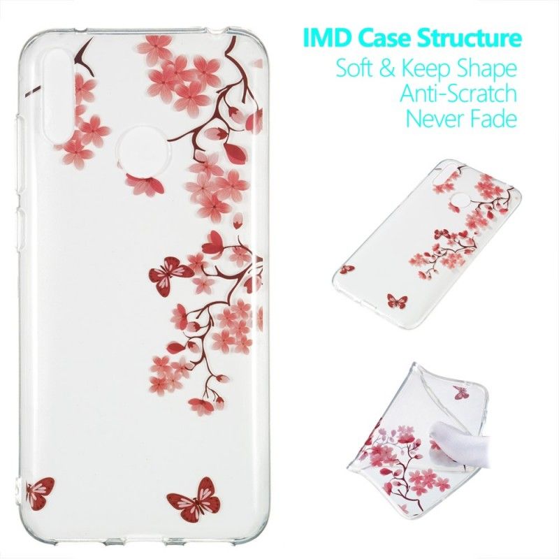 Cover Huawei Y7 2019 Gennemsigtigt Blomstrende Træ