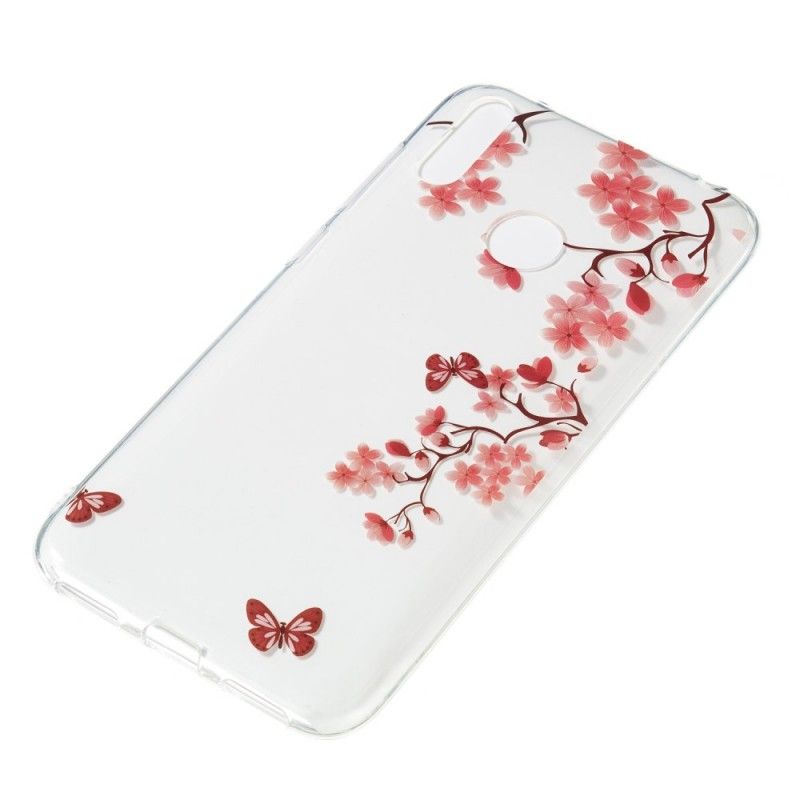 Cover Huawei Y7 2019 Gennemsigtigt Blomstrende Træ